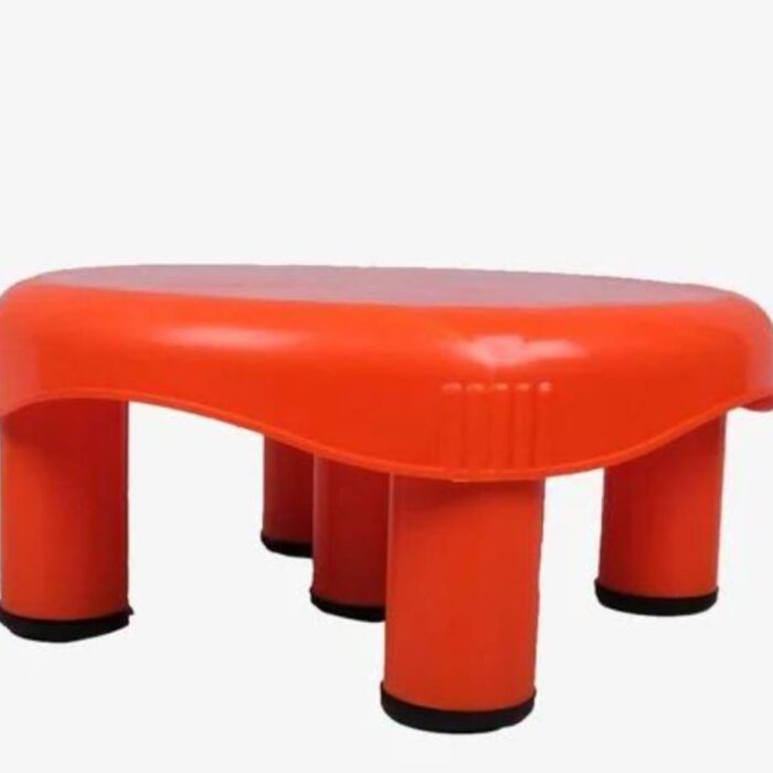 Narmada Industries Plastic Patla Compact Kitchen Stool, Portable, Lightweight, Anti-Slip Design (Assorted Colors) for Home & Outdoor Use