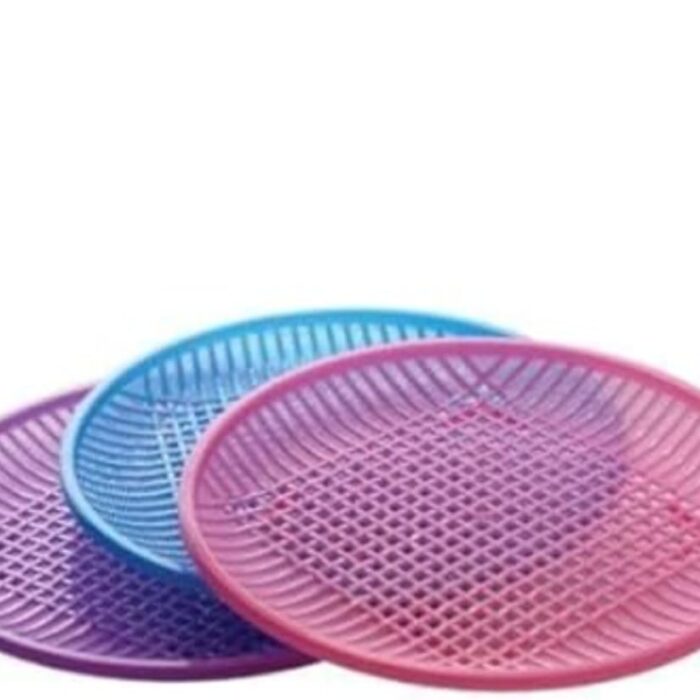 Narmada Industries Round Plastic Jali Kitchen Strainer, Fine Mesh, Durable & Easy to Clean (Multipurpose) for Draining Pasta & Vegetables