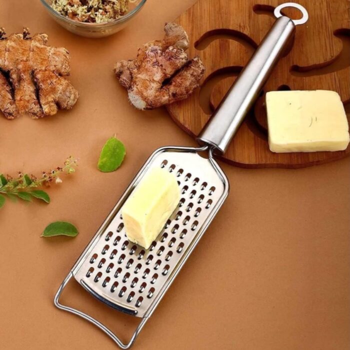Narmada Industries SS Graters Direct Multipurpose Graters For Cheese, Ginger, Carrot, and Vegetable For Kitchen, & Restaurant   Stainless Steel  (Silver) (Pack Of 1pcs)