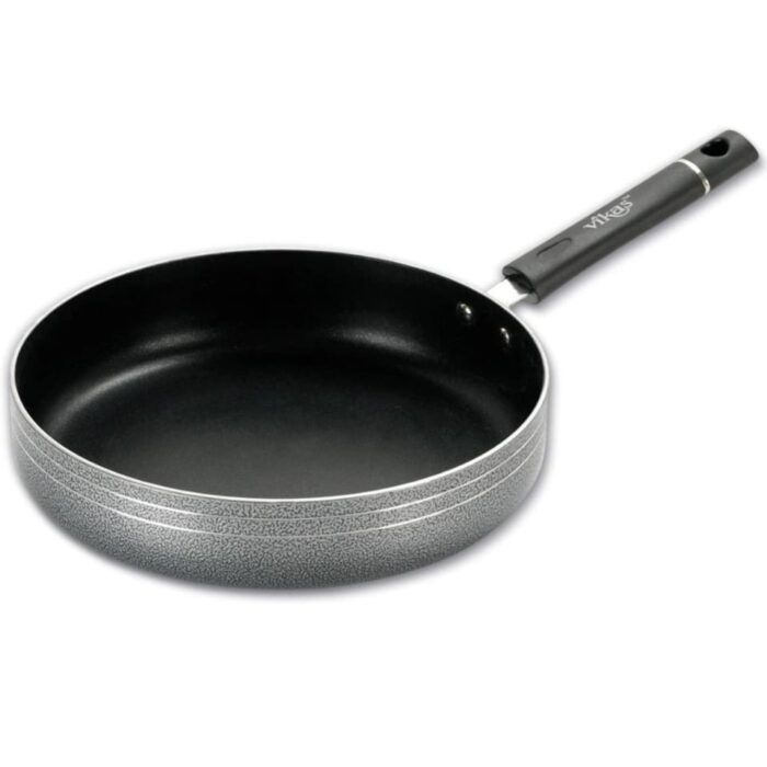 Narmada Industries Vikas Induction Frypan - 240mm Nonstick Frying Pan with SS Lid, 4mm Thickness for Induction Cooktops