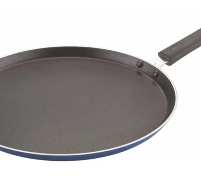 Narmada Industries Vikas Nonstick Dosa Tawa - 300mm Flat 3mm Thickness cookware 3-Layer Metal Spoon Friendly Coating