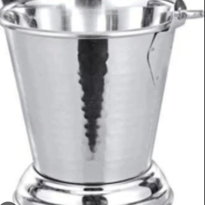 Narmada Industries SS Mathar Dol - Double Wall Hammere Stainless Steel 1 pcs ,Silver Color Elegant Design Superior  Quality For Usage serving & hotelwer