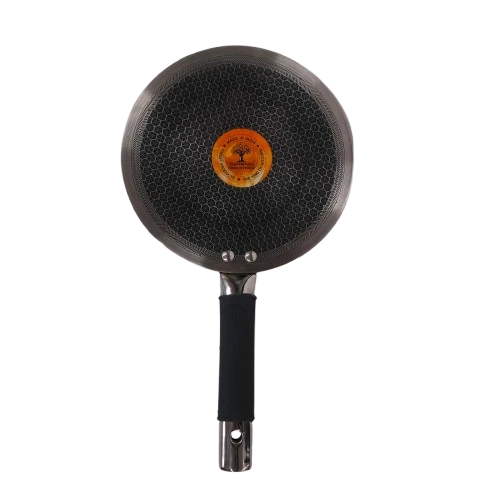 Narmada Industries SS Triply Hybrid Tawa Big Size - Stahl Flat Griddle Pan, 11-inch, Induction Compatible, Even Heating for Dosa, Roti & Grilling