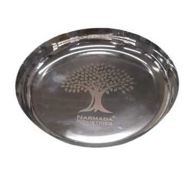 Narmada Industries SS Lunch Dish - Stainless Steel Serving Plate for Lunch, Durable & Easy to Clean