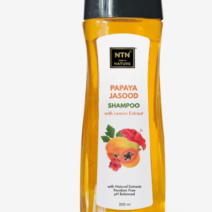 Narmada Industries Nourishing Shampoo - NTN Near To Nature Papaya Jasood With lemon Extract Paraben Free PH Balanced (800ml)