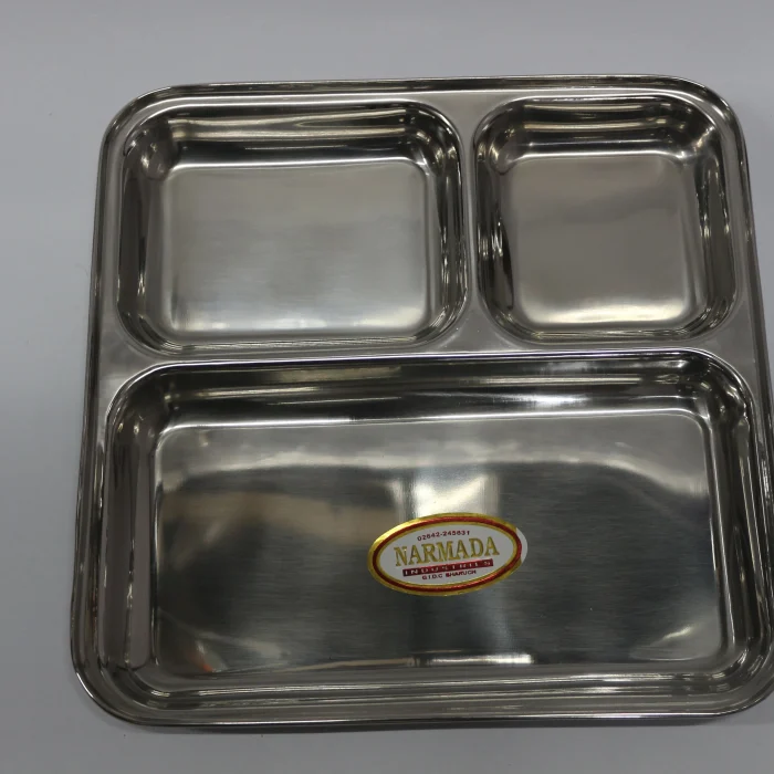 Narmada Industries SS Pavbhaji Serving Dish, Stainless Steel, Durable & Dishwasher Safe, Ideal for Restaurants & Home Use