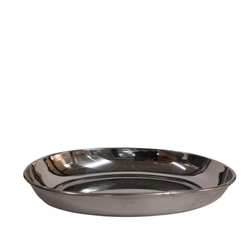 Narmada Industries SS Oval Serving Dish - Stainless Steel, Versatile for Serving, Restaurant & Home Use