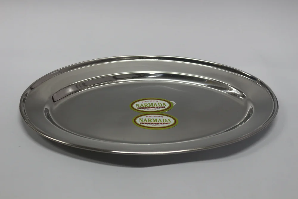 Narmada Industries SS Sizzler Plate - Stylish Serving Plate, Stainless Steel, for Restaurants & Home Use