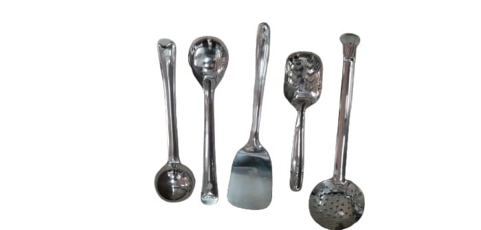 Narmada Industries Kitchen Tool Set - 5-Piece Stainless Steel Utensils for Cooking & Baking