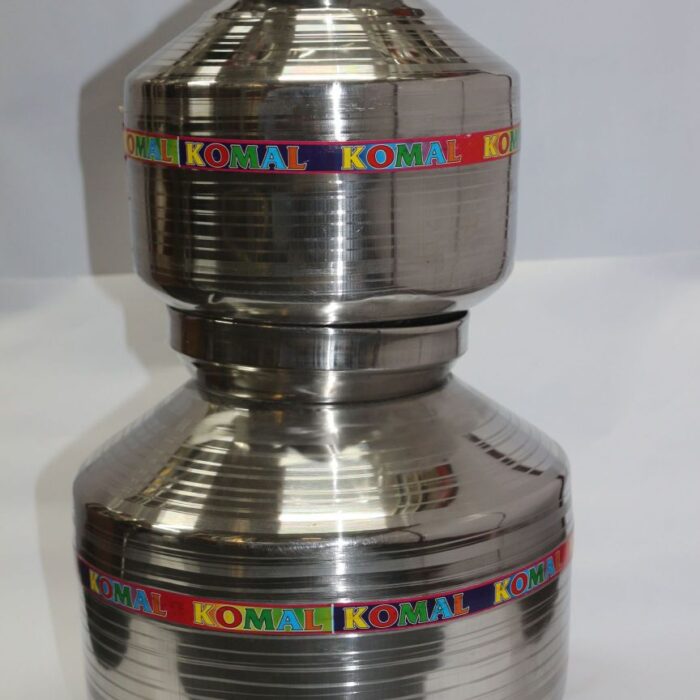 Narmada Industries SS Bedu Stainless Steel Water Pot, Traditional Design, Leak-Proof & Durable for Home Use
