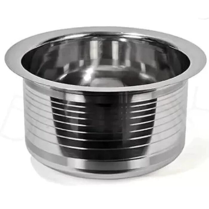 Narmada Industries SS Heavy-Duty Tope Cooking Pot with Lid, Stainless Steel, Induction Compatible, Large Capacity for Family Cooking