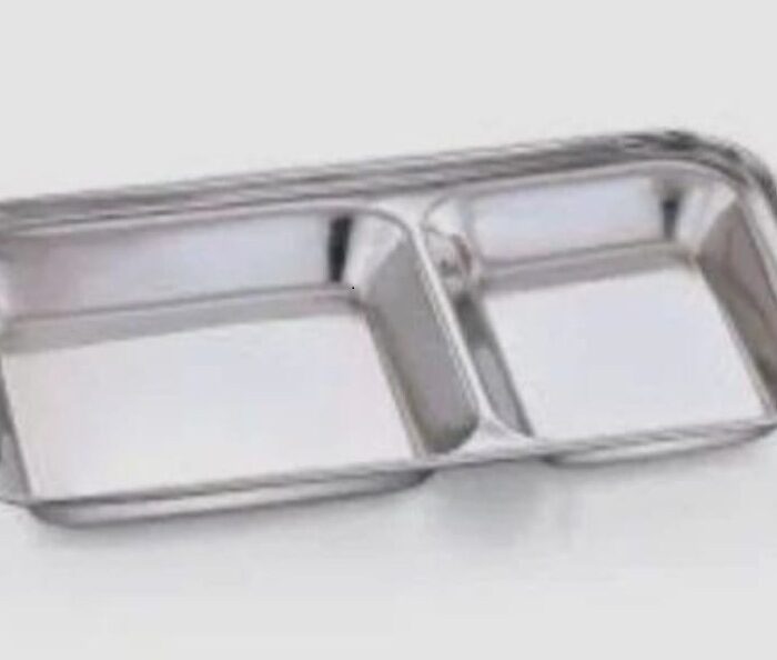 Narmada Industries SS Vada pav Serving Dish, Stainless Steel, Ideal for Indian Snacks, Restaurant & Home Use