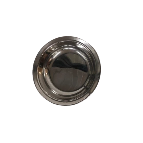 Narmada Industries SS Dish Idly Sambar Serving Plate, Stainless Steel, Specialized Design for South Indian Cuisine (Restaurant/Home Use)