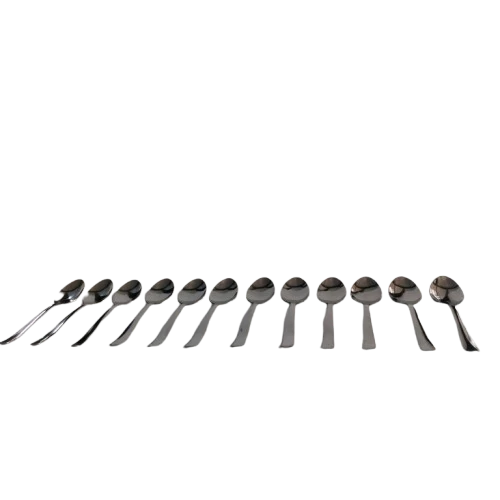 Narmada Industries SS Spoon Durable Eating Utensil - Stainless Steel Table Spoon Set for Home & Restaurant Use