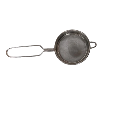 Narmada Industries SS Kitchen Strainer - Garni Stainless Steel Fine Mesh Colander with Long Handle, Dishwasher Safe, for Draining Pasta & Vegetables