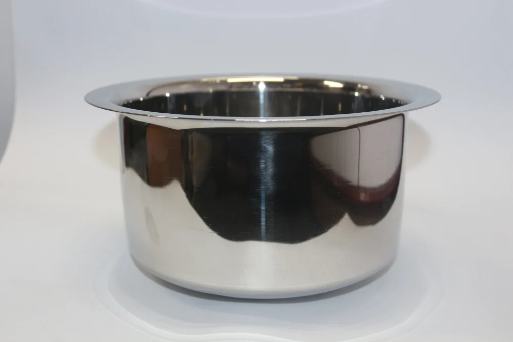 Narmada Industries SS Heavy-Duty Tope Cooking Pot with Lid, Stainless Steel, Induction Compatible, Large Capacity for Family Cooking