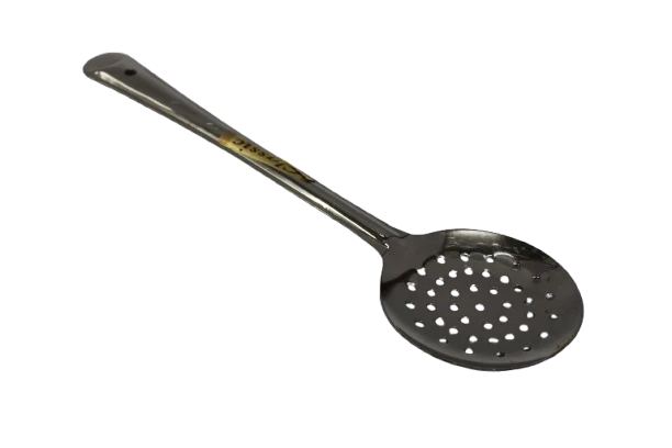 Narmada Industries SS Jhara - Stainless Steel Strainer for Cooking, Fine Mesh, Long Handle, Dishwasher Safe for Kitchen
