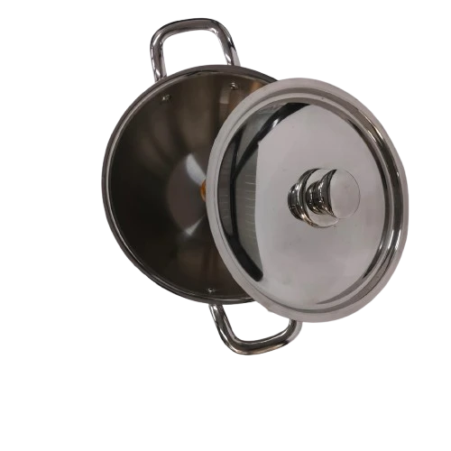Narmada Industries SS Induction Kadai, 24cm Stainless Steel Cookware, Versatile Induction Compatible, for Everyday Cooking
